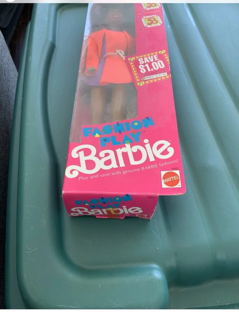 1990 Barbie Fashion Play - Doll Black Hair - NIB